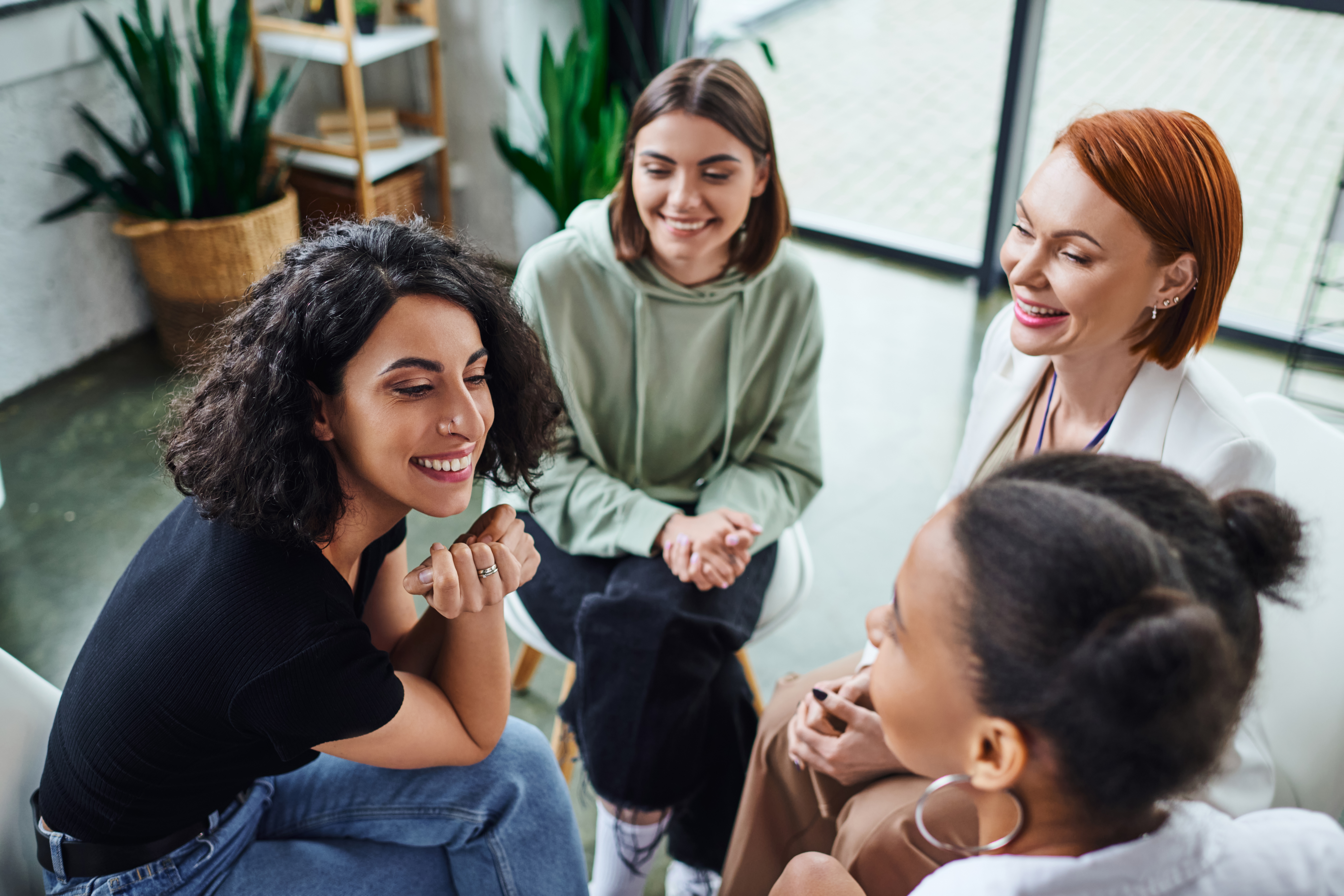 Group of women talking at philadelphia drug rehab centers.